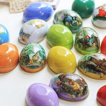 Load image into Gallery viewer, New Easter Egg Shaped Pastel Painting Decorating Candy Tin Box