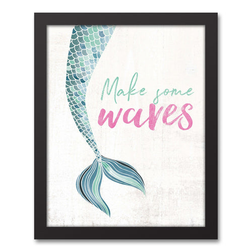 Make some Waves 11x14 Black Framed Canvas